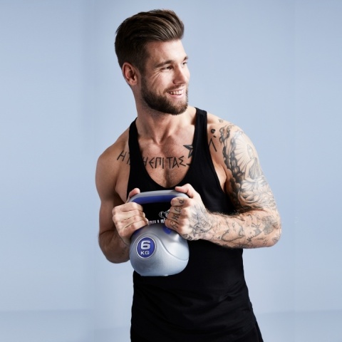 Kettlebell Winylowe kontrast 12kg
