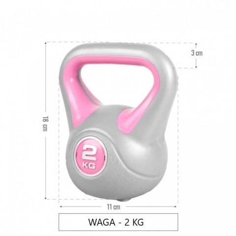 Kettlebell Winylowe kontrast 2kg