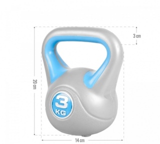 Kettlebell Winylowe kontrast 3kg