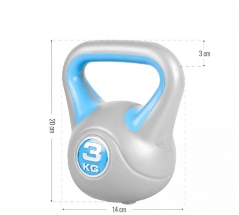 Kettlebell Winylowe kontrast 3kg