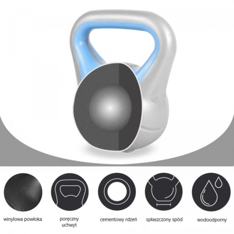 Kettlebell Winylowe kontrast 3kg