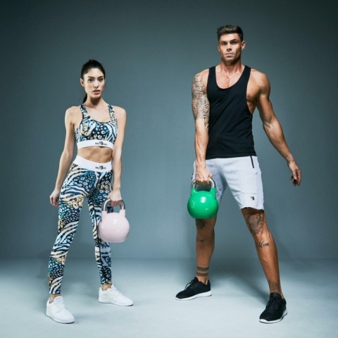 Kettlebell turniejowy różowy 8 kg