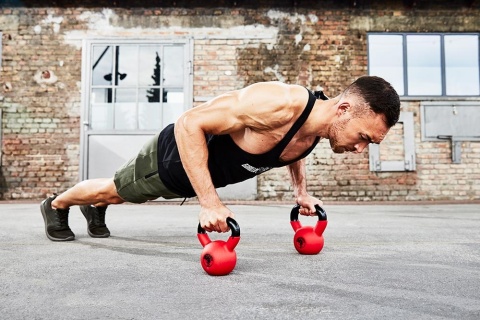Kettlebell z gumową powłoką 20kg