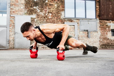 Kettlebell z gumową powłoką 20kg
