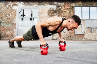 Kettlebell z gumową powłoką 24kg
