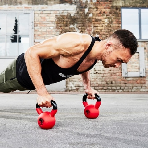 Kettlebell z gumową powłoką 32kg