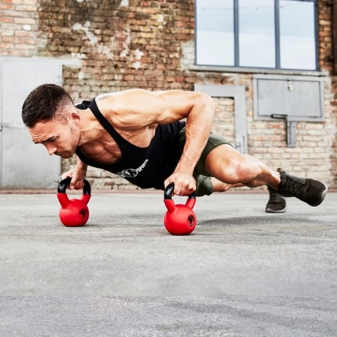 Kettlebell z gumową powłoką 4kg
