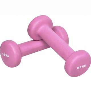 1 kg (2x0,5) Neoprenowe Hantle Gimnastyczne (różowe)