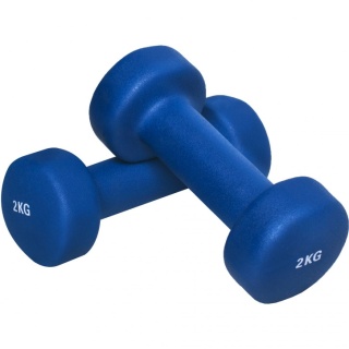 4 kg (2x2,0) Neoprenowe Hantle Gimnastyczne (niebieskie)