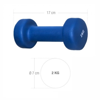4 kg (2x2,0) Neoprenowe Hantle Gimnastyczne (niebieskie)