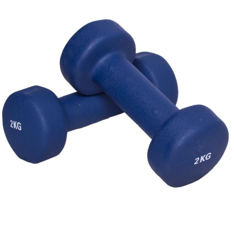 4 kg (2x2,0) Neoprenowe Hantle Gimnastyczne (niebieskie)