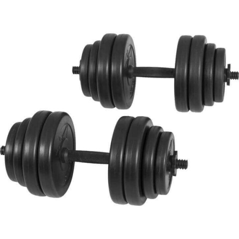 E-Series zestaw hantli 25mm winylowych krótkich 30kg