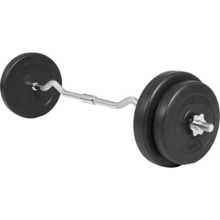 E-Series zestaw sztanga łamana 25mm z obciążeniem winylowym 30kg