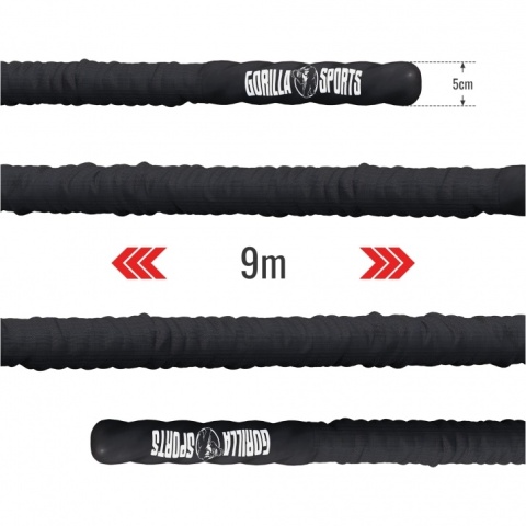 Lina treningowa 9m x 5 cm z uchwytem
