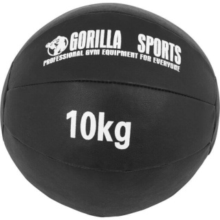 Piłka lekarska czarna 10 kg ze skóry syntetycznej
