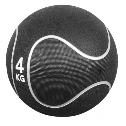Piłka lekarska, czarny/srebrny 4 kg