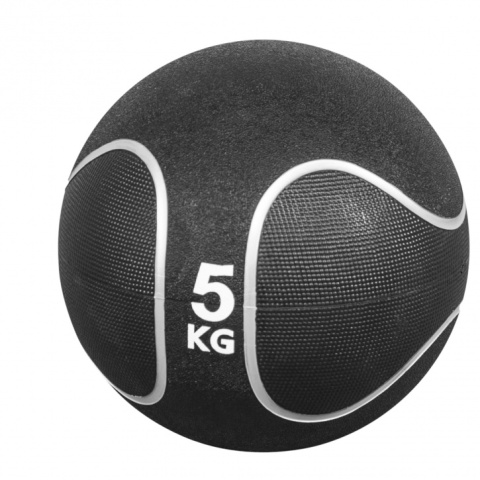 Piłka lekarska, czarny/srebrny 5 kg