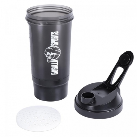 Shaker 500ml czarny z przegrodą