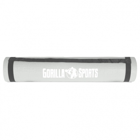 Mata do jogi PVC Gorilla Sports chłodna szarość