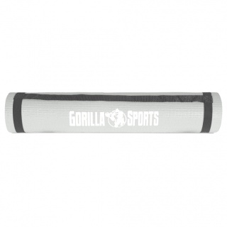 Mata do jogi PVC Gorilla Sports chłodna szarość