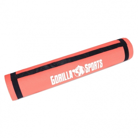 Mata do jogi PVC Gorilla Sports koralowa czerwień