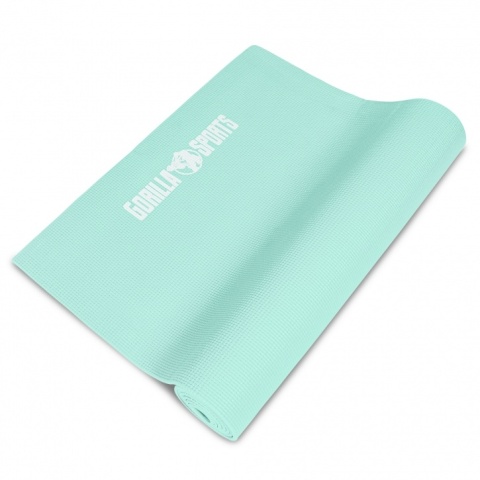 Mata do jogi PVC Gorilla Sports śnieżny błękit
