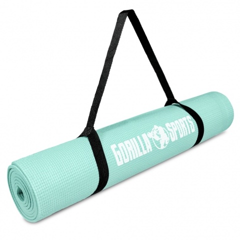 Mata do jogi PVC Gorilla Sports śnieżny błękit