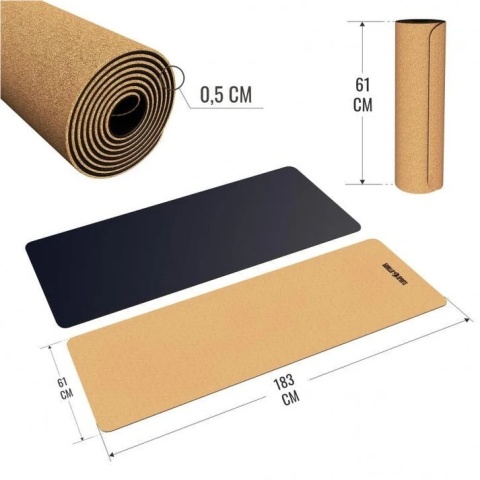 Mata do jogi korkowa 183 x 61 x 0,5 cm