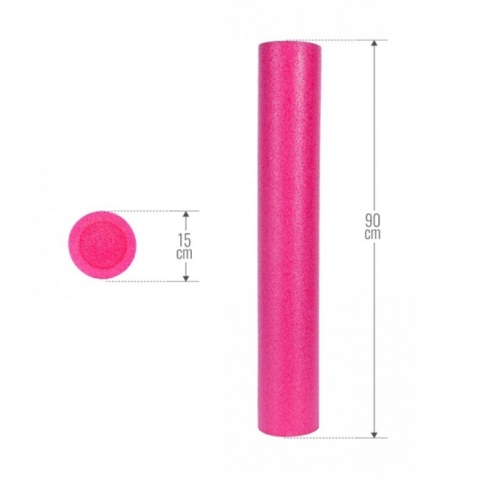 Roller do pilatesu 90x15 cm Gorilla Sports różowy